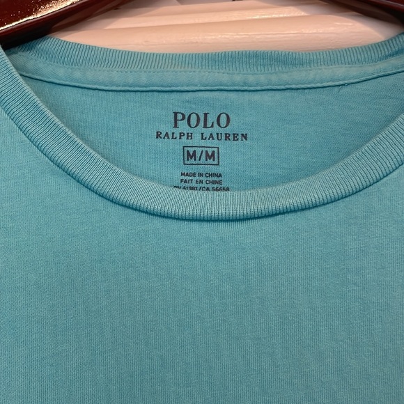 Sale! POLO Ralph Lauren men’s short sleeve t-shirt teal size medium - Picture 3 of 5